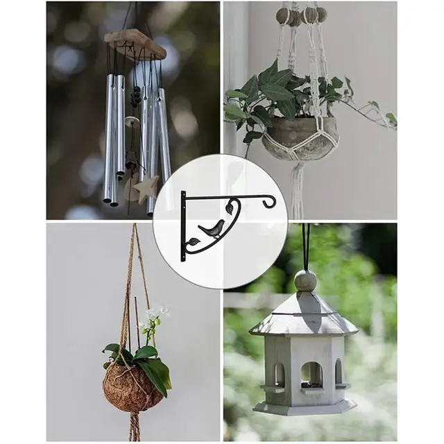 Madárkonzor Horgok Fém Gyakorlati Udvari Fali Tartó A Kültéri Dekorációhoz Teraszos Pázsit Tornác Udvaron - Image 4