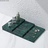 Natural Green Marble Jewelry Display Rack, Display Tray, Shop Counter, Shooting Props, Jewelry Storage Trays, Decorative Tray 3