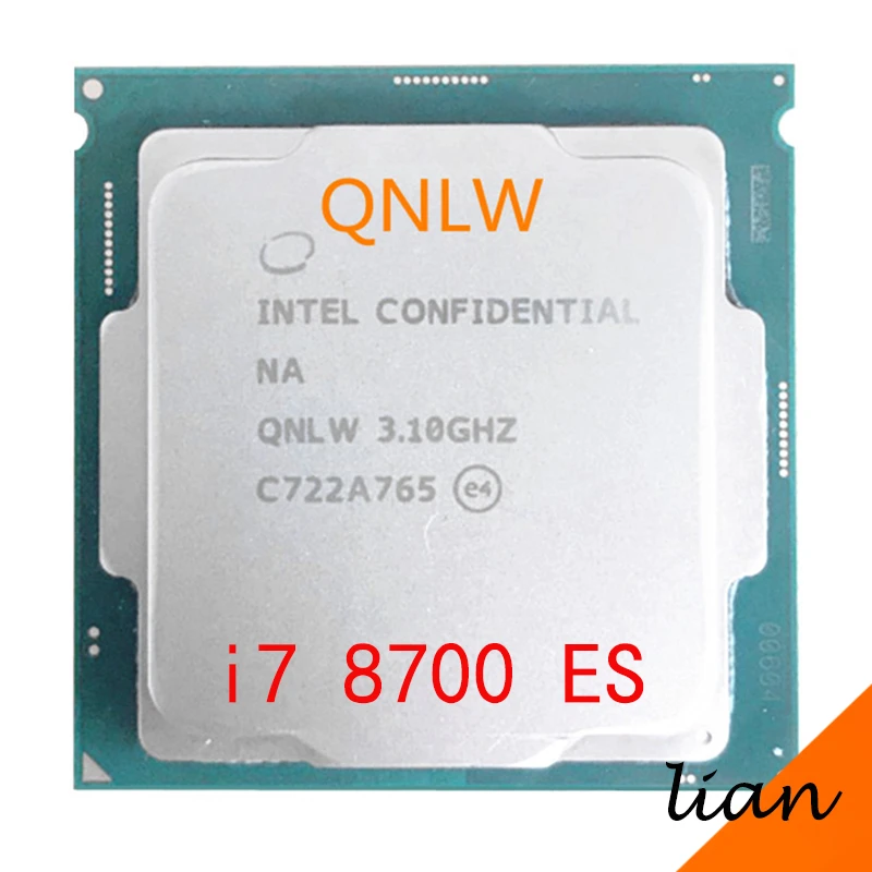 good cpu QNLW i7 8700 ES CPU INTEL 6 core 12 threads 3.1Ghz Support for eight generations of motherboards such as Z370 H310 B360 no pick core processor