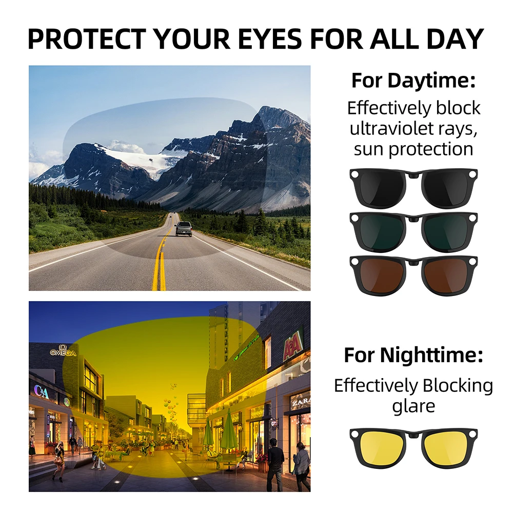 Hibloks Standard Glasses Clip Polarized Sunglasses lenses Anti-Glare UV Protect
