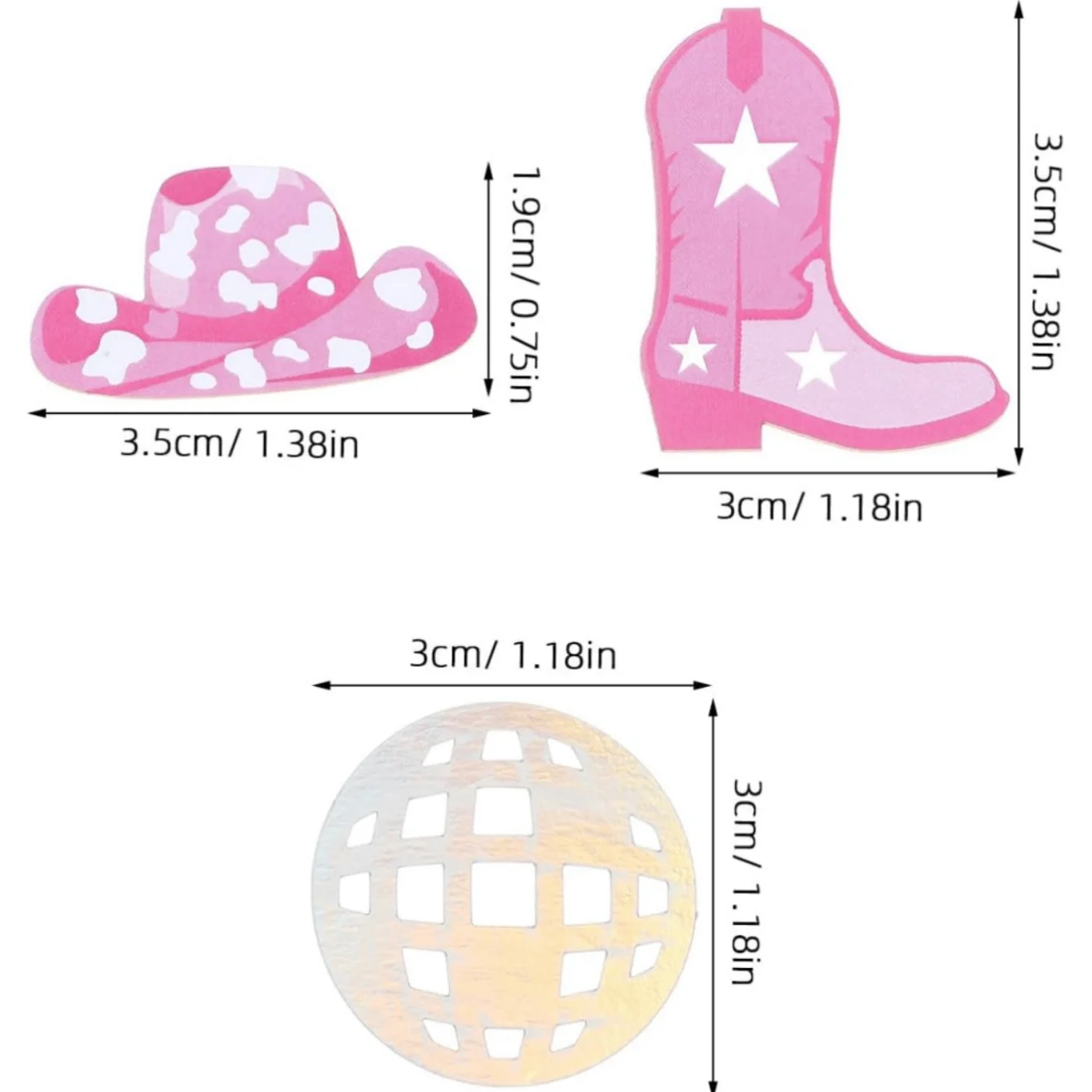 100pcs Disco Western Cowgirl Table Confetti For Bachelorette Paty Horse Race Party Decorations Birthday Disco Hen Party