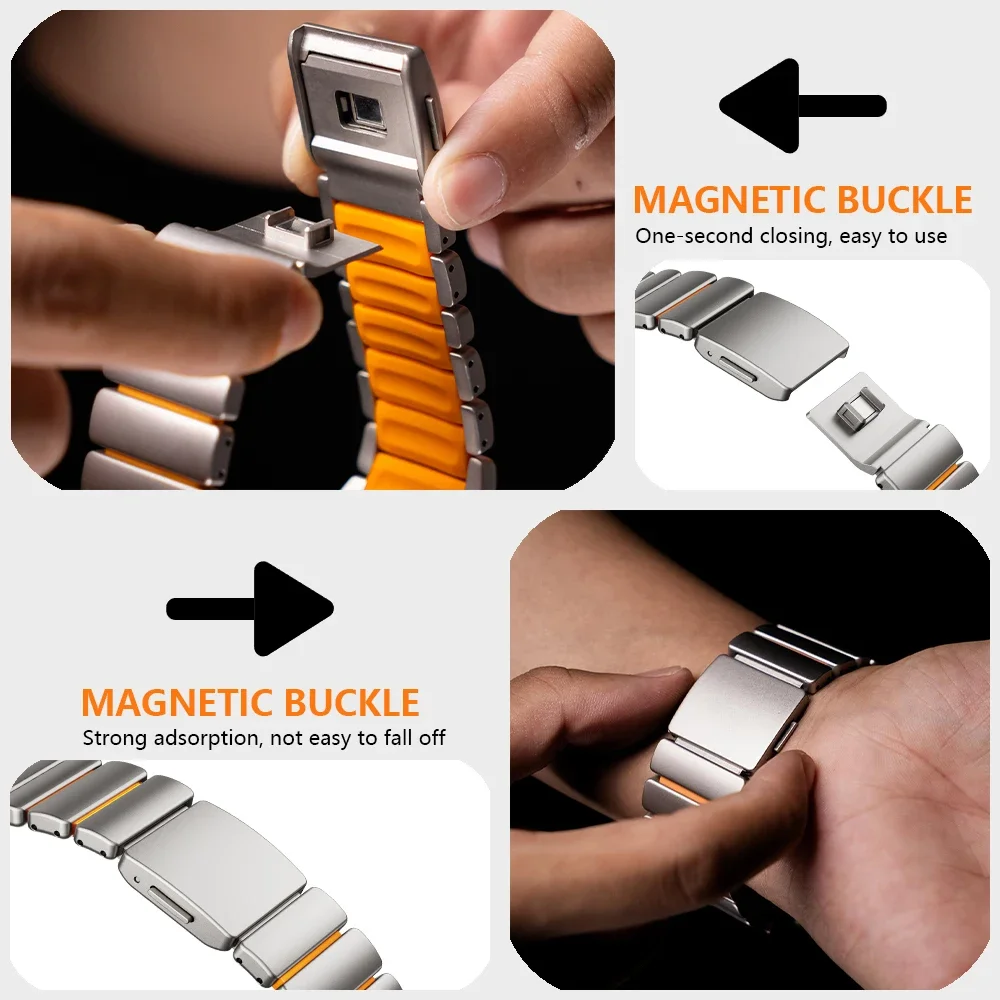 Luxury Stainless Steel Metal Strap Bracelet