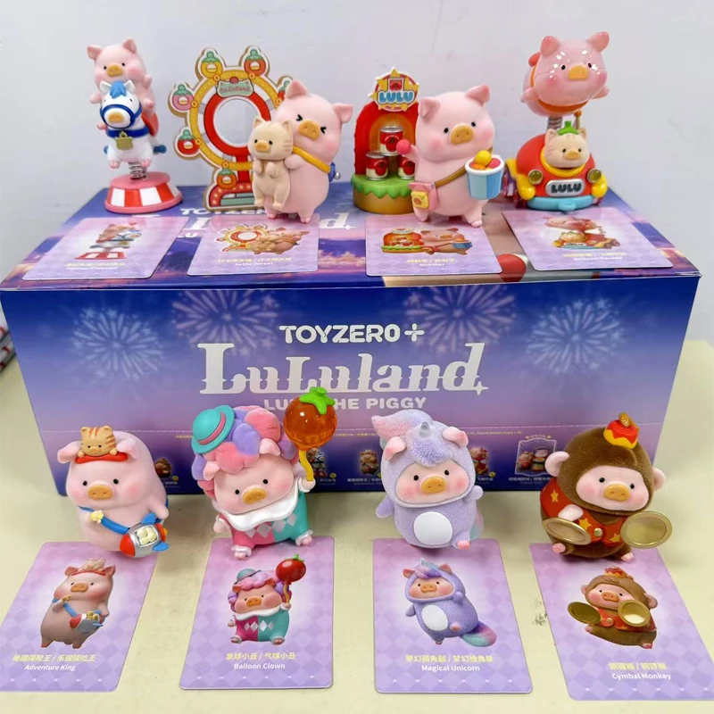 TOYZERO LuLu The Piggy LuLuLand Blind Box Toys Doll LuLu Mystery Box Clown Pig Model Fantasy Carousel Gifts Cute Trendy Play