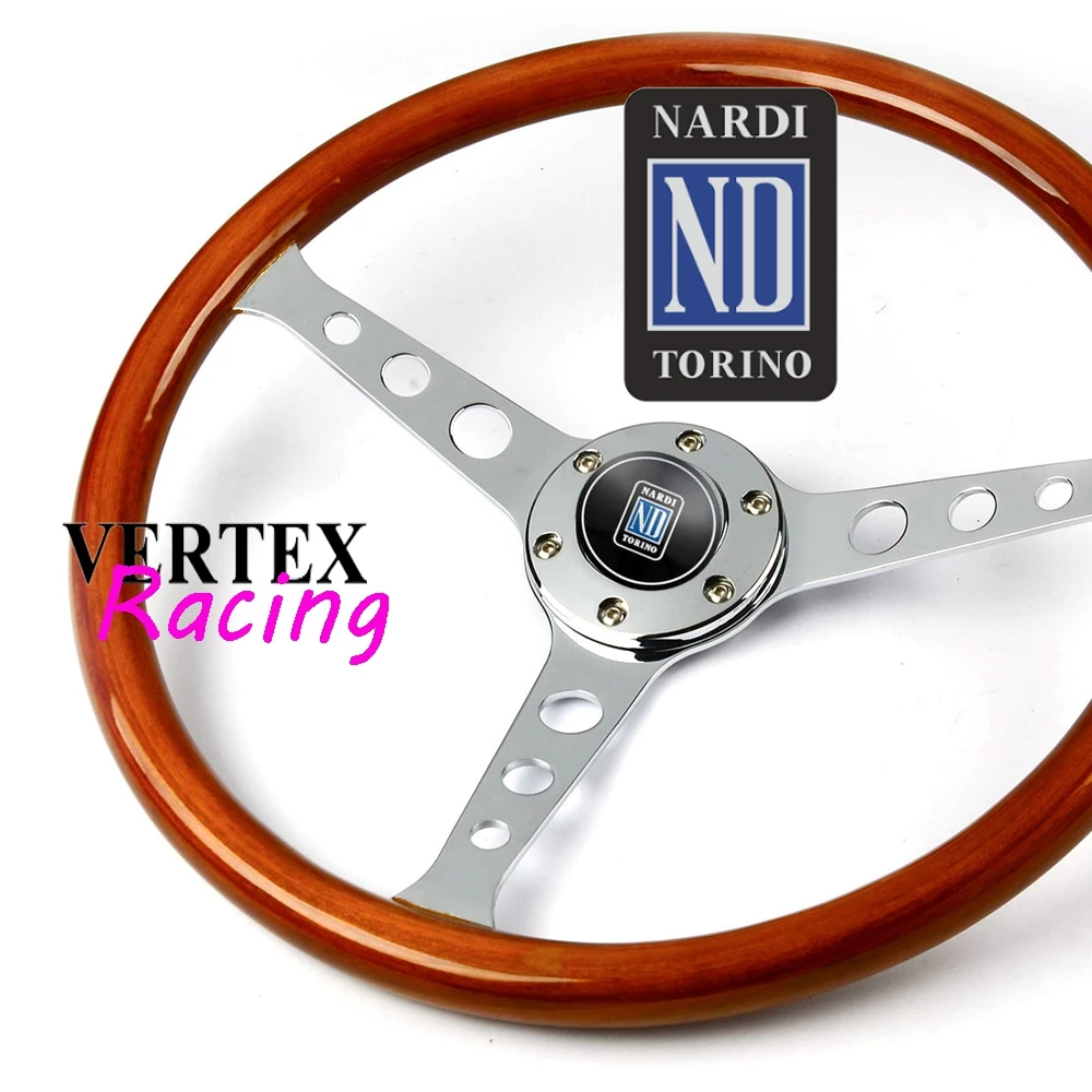 

Classic Drift Universal 15Inch Nardi Racing Steering Wheel Car Real Wood Steering Wheel Volantes For VW HONDA TOYOTA BMW Nissan