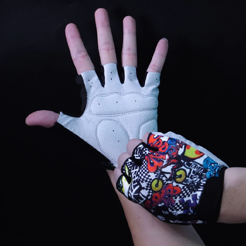 CHOOEE Cycling Sports Gloves Half Finger Shock Absorbing Breathable Summer Racing Bike Bicycle Fitness Gloves Anti-Slip 4