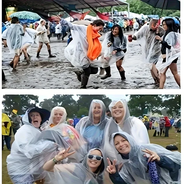 5/10pcs Portable Emergency Raincoats 5