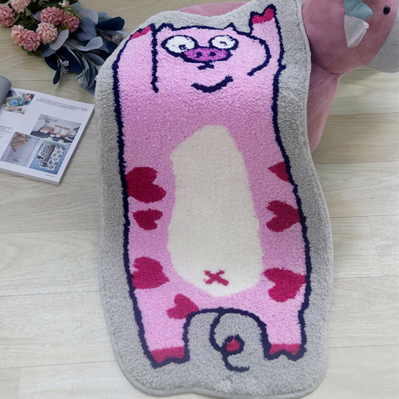 

Color flower round embroidery carpet 75x75cm interior carpet wholesale floor mat custom