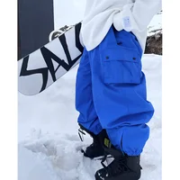 Unisex Outdoor Oversize Waterproof Warm Snow Trousers Women Men Oversize Klein Blue Ski Pants Ski Snowboarding Pants Cargo Pants 1