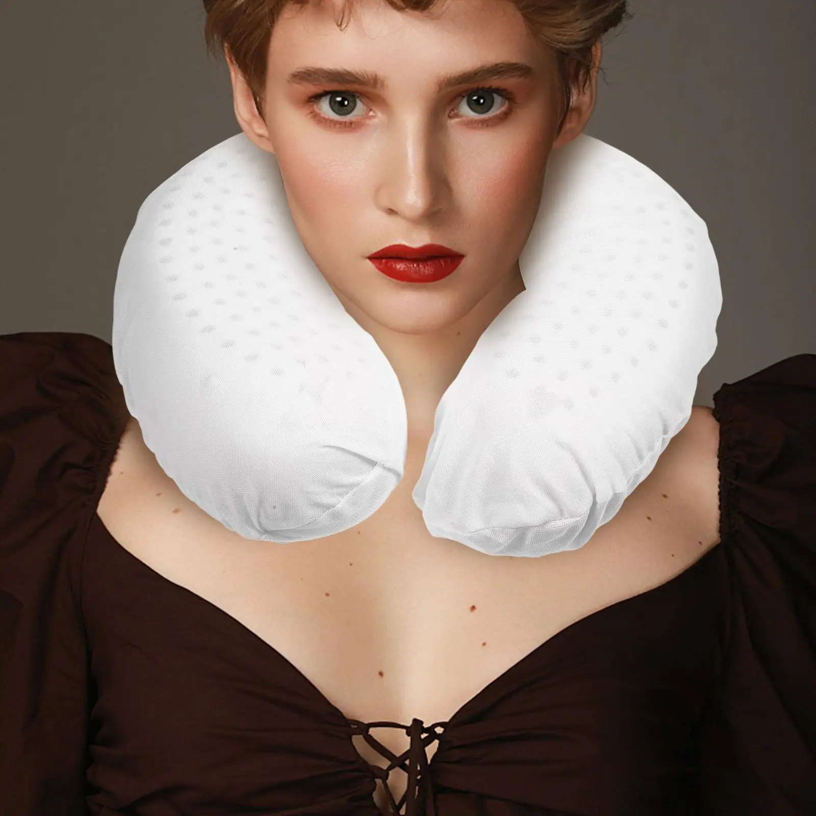 Neck Pillow U Shaped Pillows Cervical Travel Bolster Pillowcase Covers Latex Cushion Spine 2