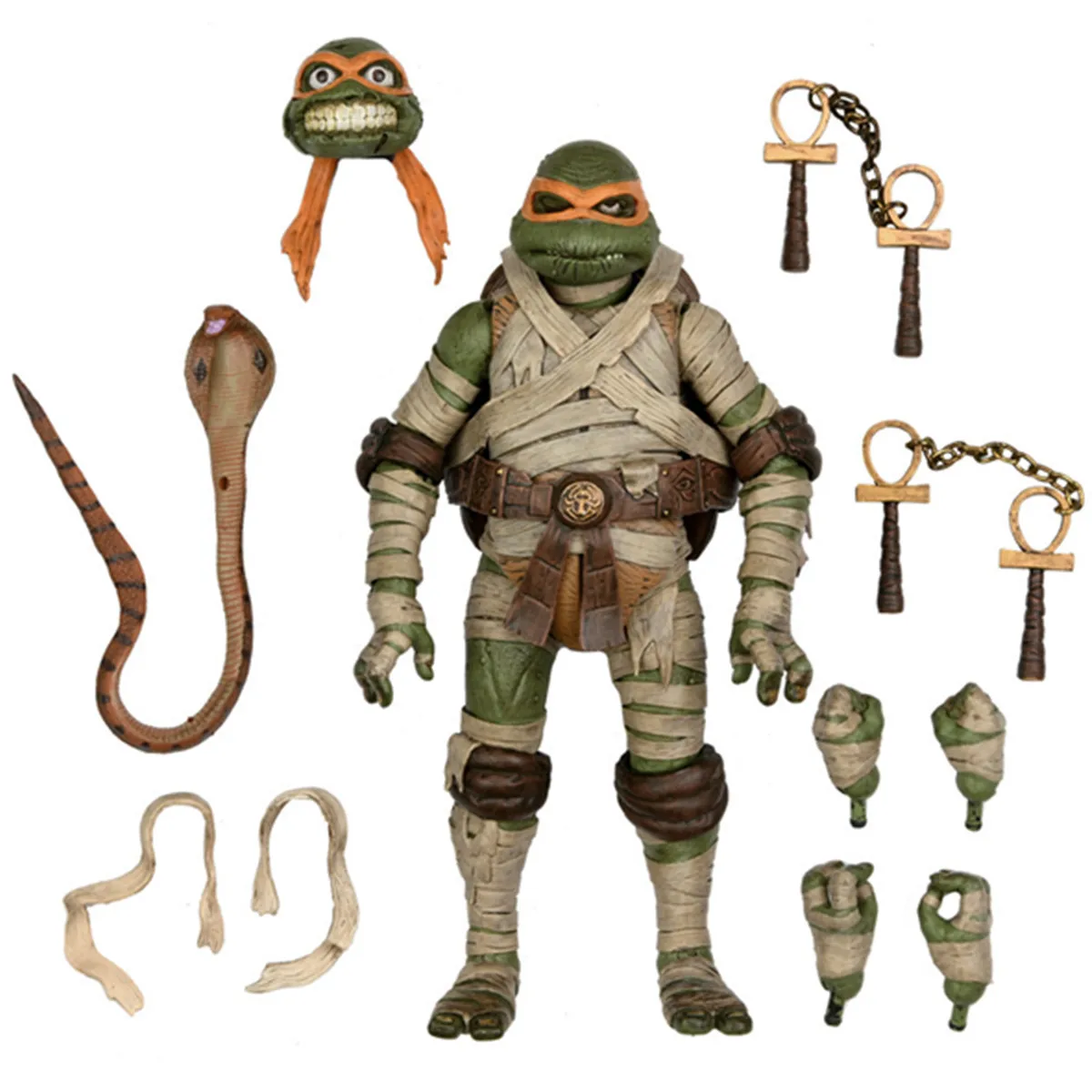 

NECA TMNT Teenage Mutant Ninja Turtles Michelangelo As The Mummy Ultimate 7" Scale Action Figure Original Collection Toys Doll