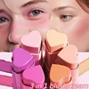 Heart-shaped Pocket Blush Cream Sticks Natural Eyeshadow Brighten Lip Tint Cheek Shading Cute Purple Rouge Blusher Korean Makeup 1