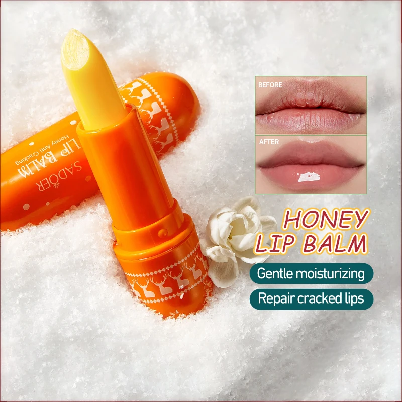 SADOER Christmas Moisturizing Lipstick Anti Cracking Hydrating Repair Nourishing Plump Lips Lip Balm Lip Plumper Skin Care