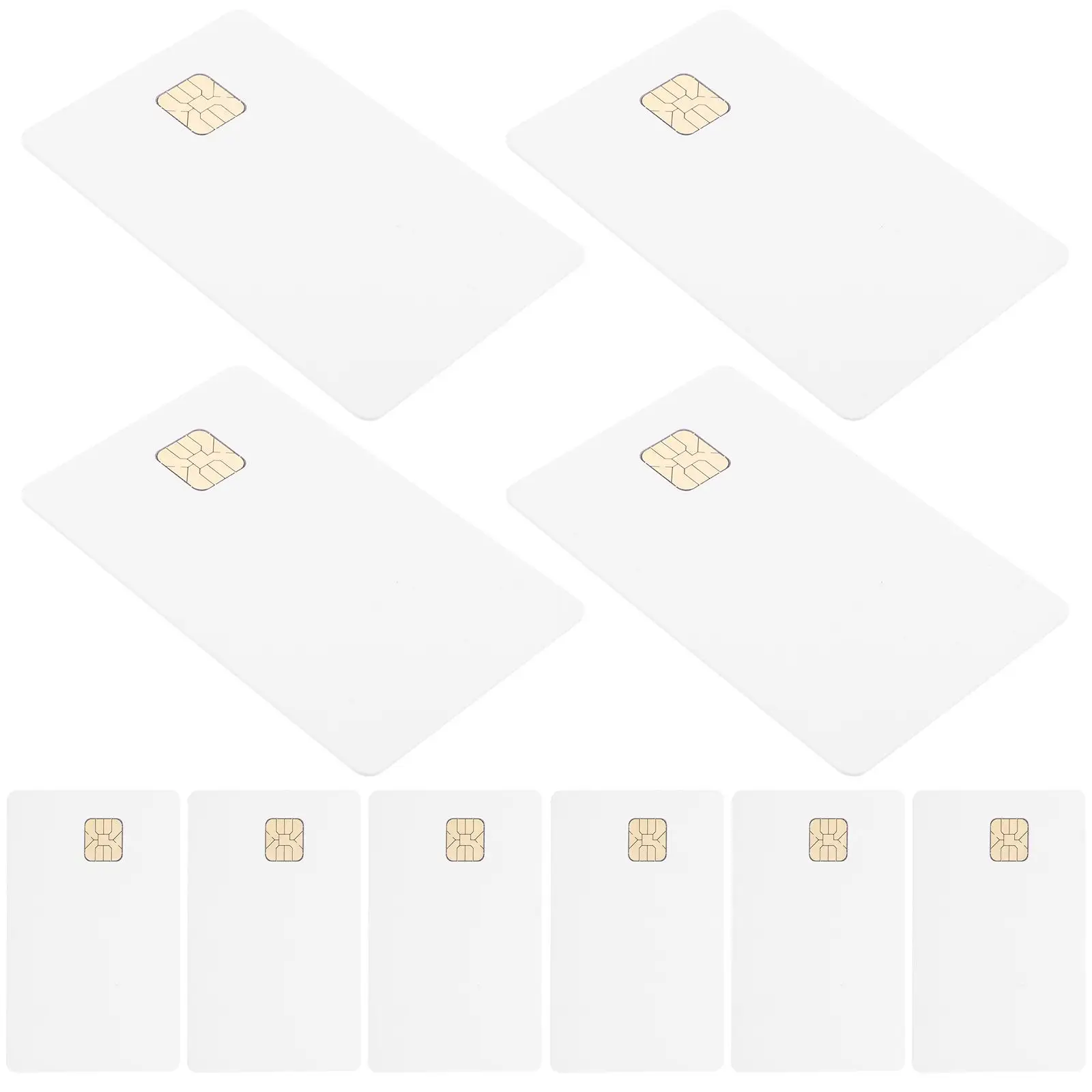 10 Pcs Access Control Card PVC Blank Credit White Cards with Chip Copper