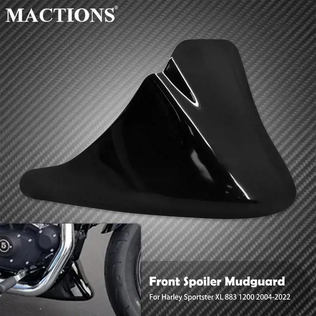 Motorcycle Black Front Bottom Spoiler Mudguard Air Dam Chin Fairing For Harley Sportster XL 883 1200