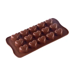Heart-Shaped Silicone Mold for Chocolate, Truffles, Jelly, Soap, and Candy (CO)