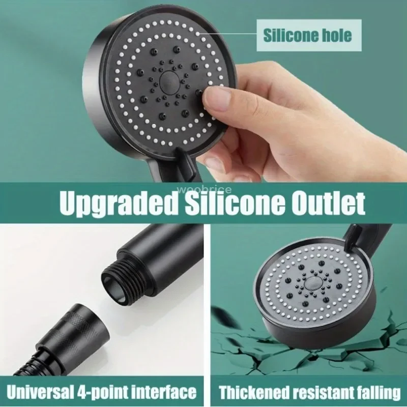 Shower Phone Bathroom Bath and Accessories Shower for Bathroom High Pressure Water Saving Pressurized Spa Handheld Showers 4