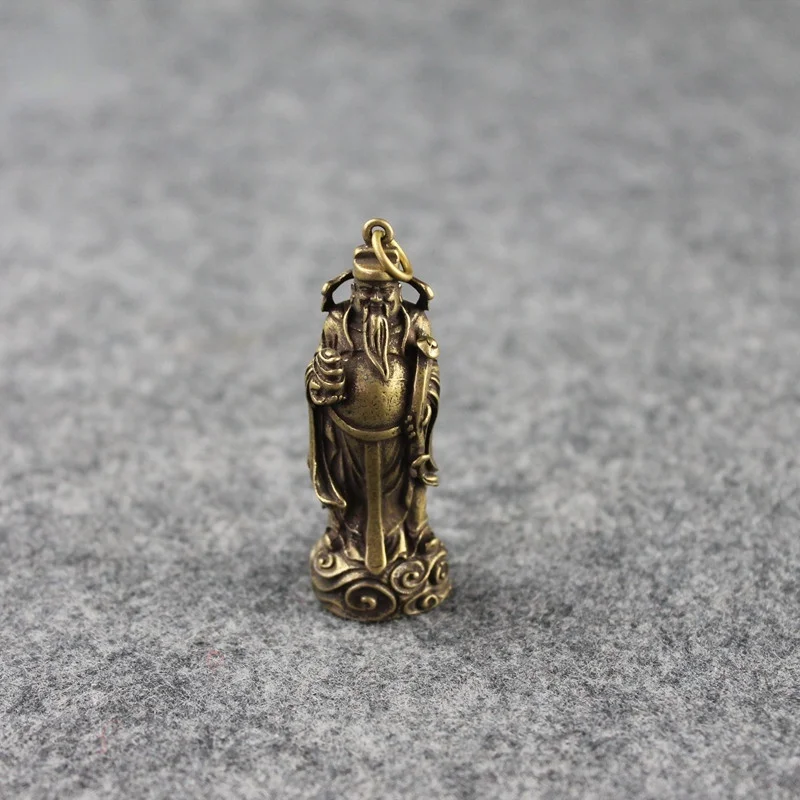 

Copper Statue Ornaments Home Decoration Accesories Chinese God of Wealth Feng Shui Figurines Key Chains Pendants