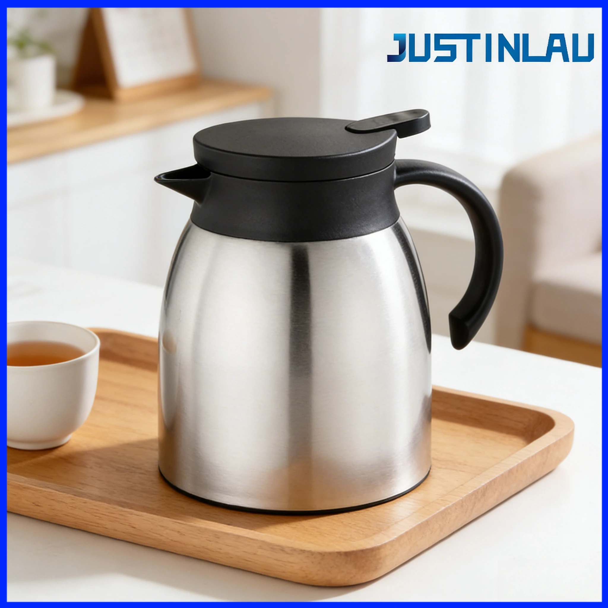 JUSTINLAU 1200 مللي إبريق شاي معزول 304 إبريق شاي...