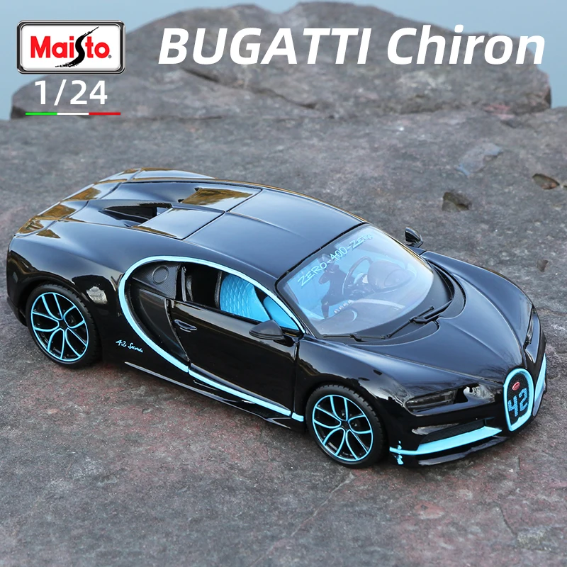 Maisto 1:24 Bugatti Chiron Alloy Car Model Sports Supercar Die Cast Vehicles Toys Diecast Voiture Gift Collection