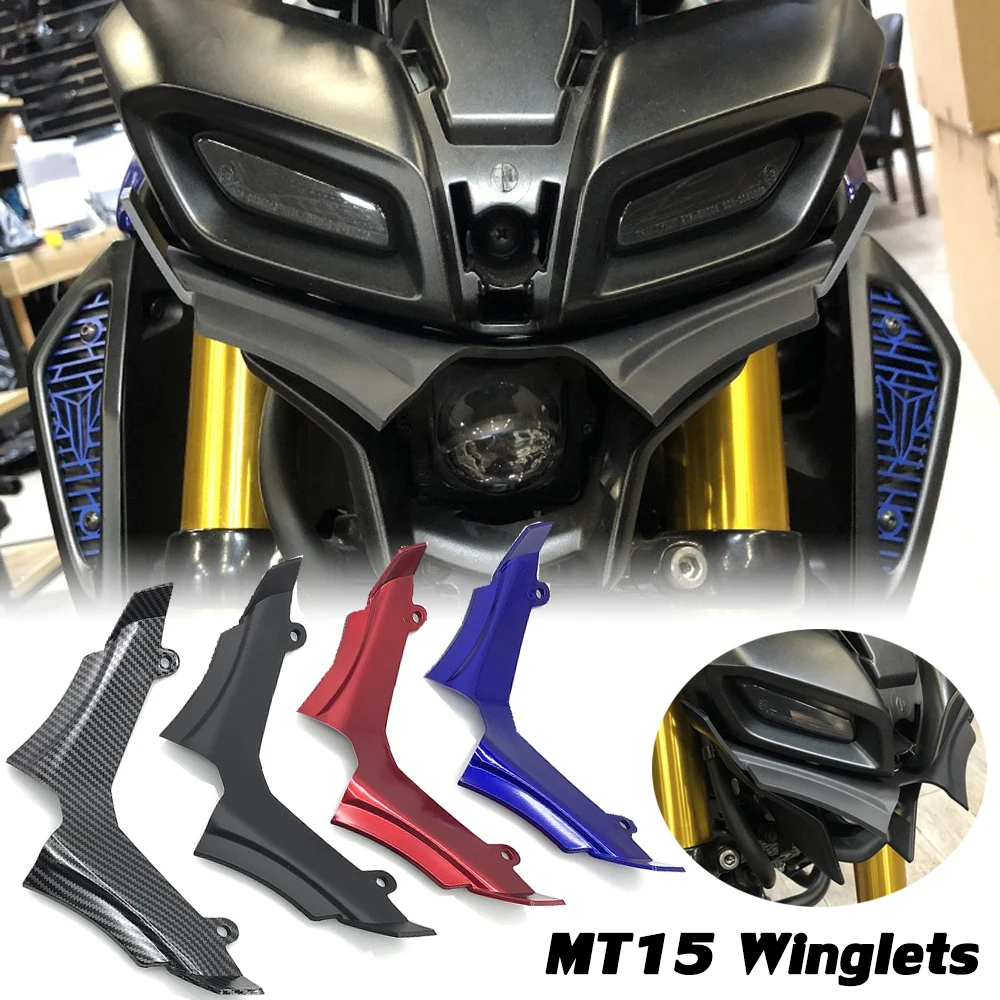 

MT15 Winglets Aerodynamic Wing Cover Front Beak Nose Cone Fairing Cowl For Yamaha MT-15 2019 2020 2021 MT 15 Accessories Motor