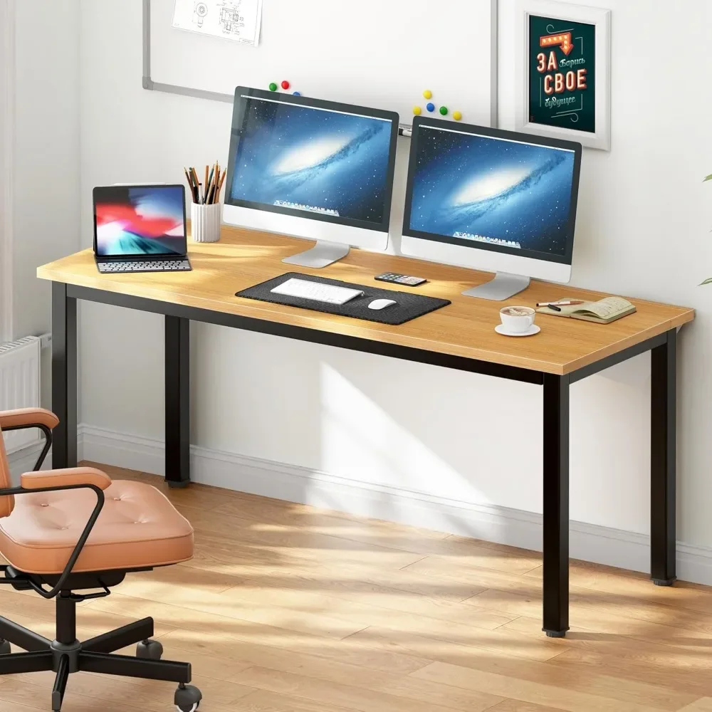 New2025-63 inches X-Large Computer Desk, Composite Wood Board, Decent and Steady Home Office Desk/Workstation/Table, BS1-160TB T