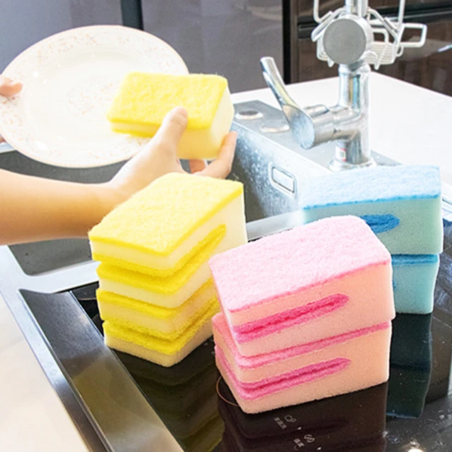 Multifunctional U-shaped Washing Sponge Large-mouthed Double-sided Kitchen  Knife Dishwashing Sponge Wipe Scouring Pad Cleaner - AliExpress