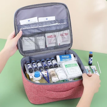 Home First Aid Kit Large Capacity Empty Medicine Storage Bag Portable Travel Medicine Box Survival Bag Emergency Bag For Car 4