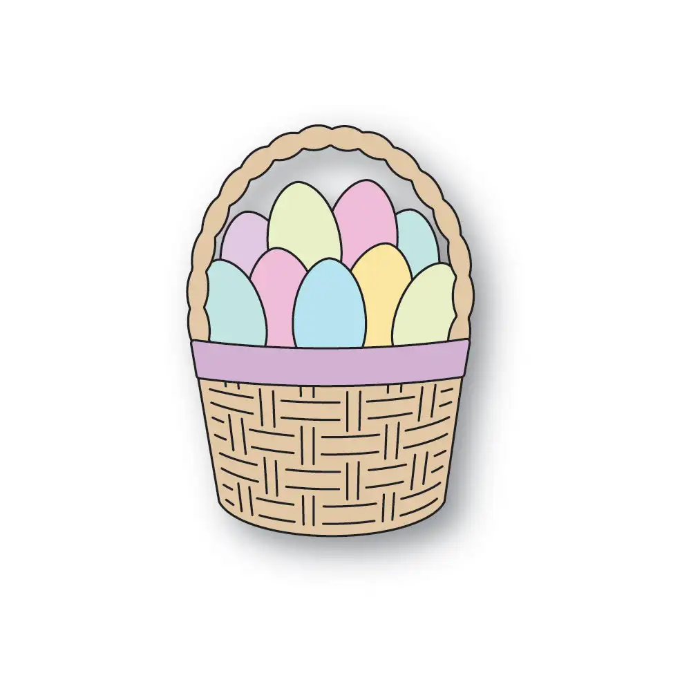 

Woven Basket Eggs 2024 New Metal Cutting Dies Cut DIY Scrapbooking Paper Craft Handmade Make Album Card Punch Embossing Template