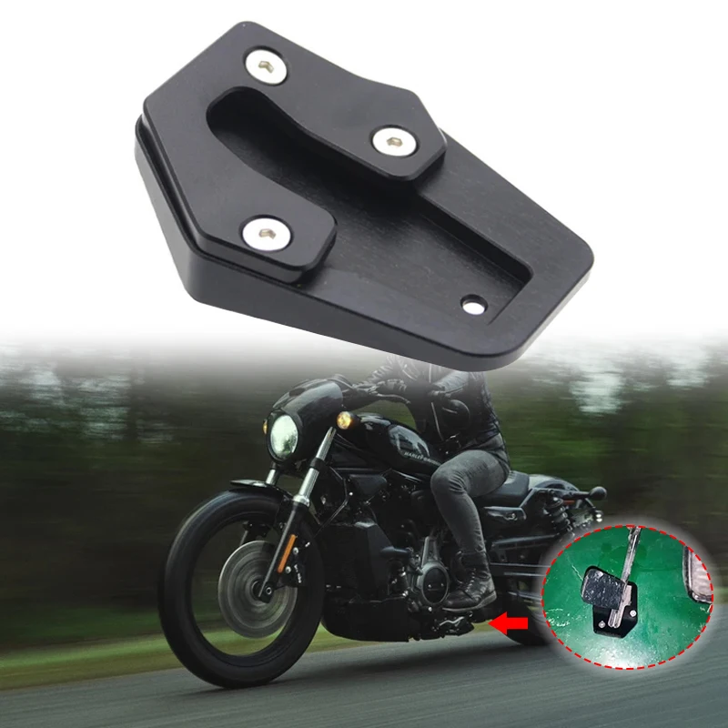 

Для Harley Nightster 975 RH 975 RH975 2022 2023 CNC Kickstand удлинительная подставка поддерживающая пластина увеличитель Nightster975