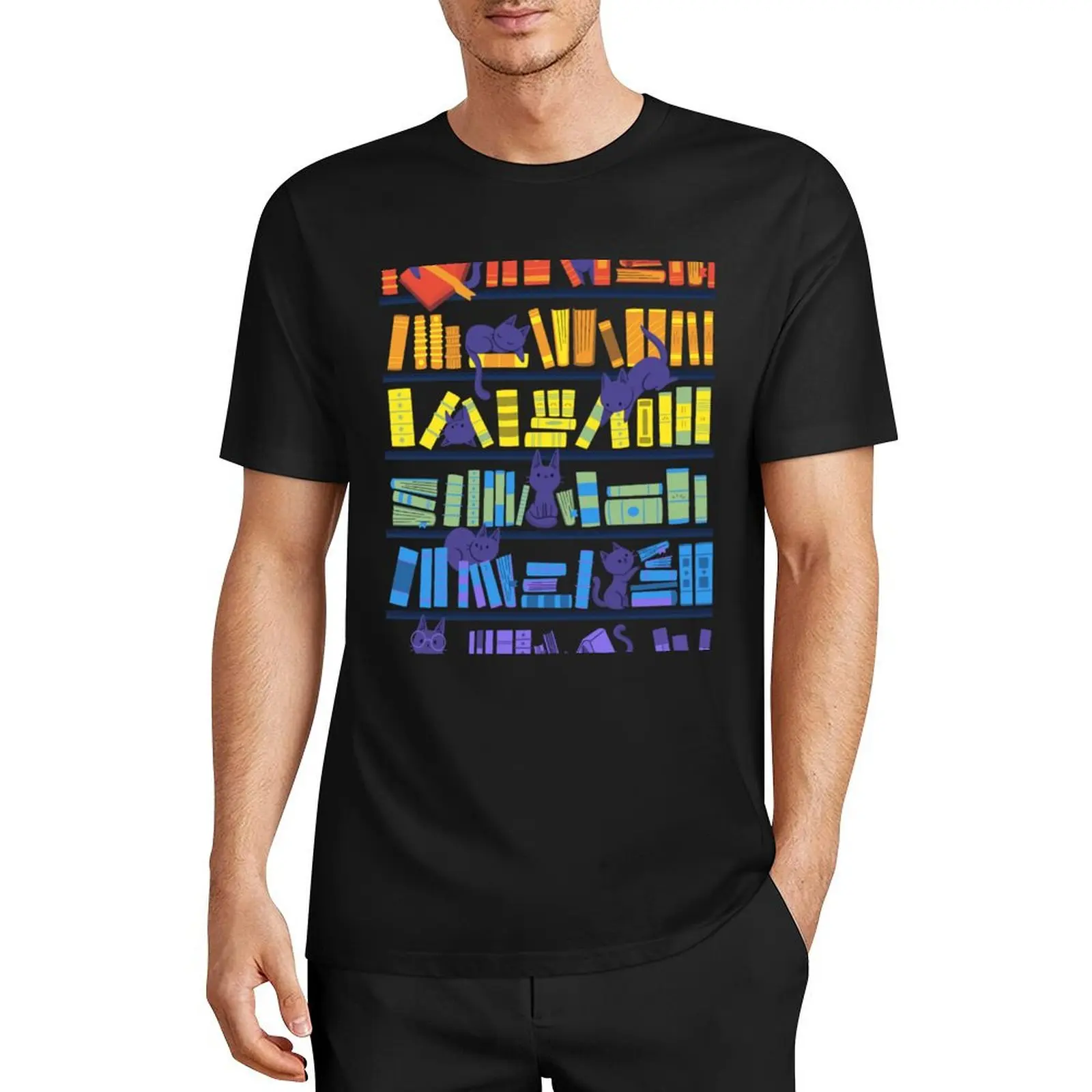

Library Kittens T-Shirt customizeds customs design your own cute tops mens graphic t-shirts hip hop