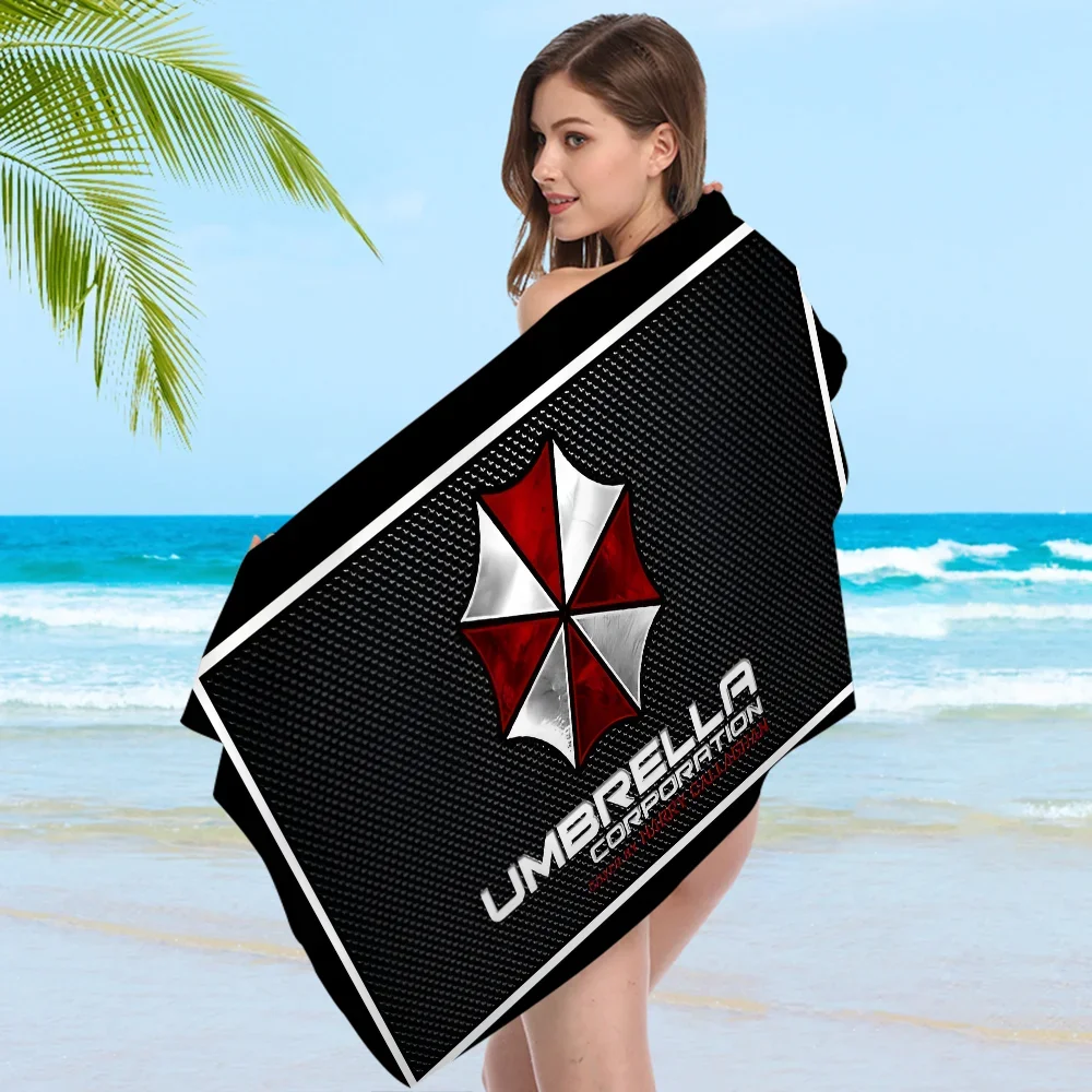 Horror Movie Umbrella Corporation Microfiber Blanket Quick Drying Oversized Printing Super Absorbent Pool Towel Blanket 6