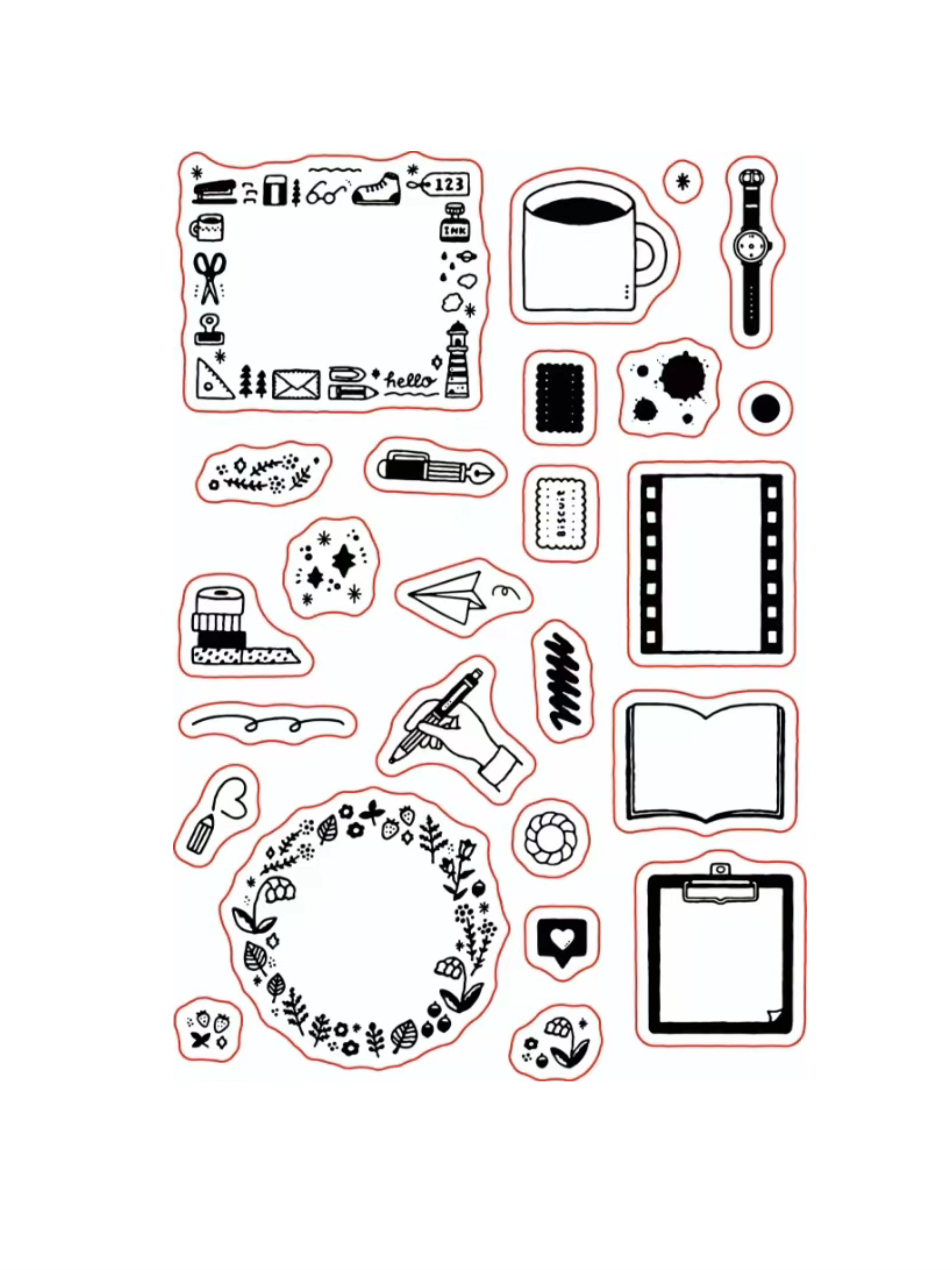 Milk Tea Transparent Silicone Stamp for DIY Scrapbooking and Photo Album Decoration