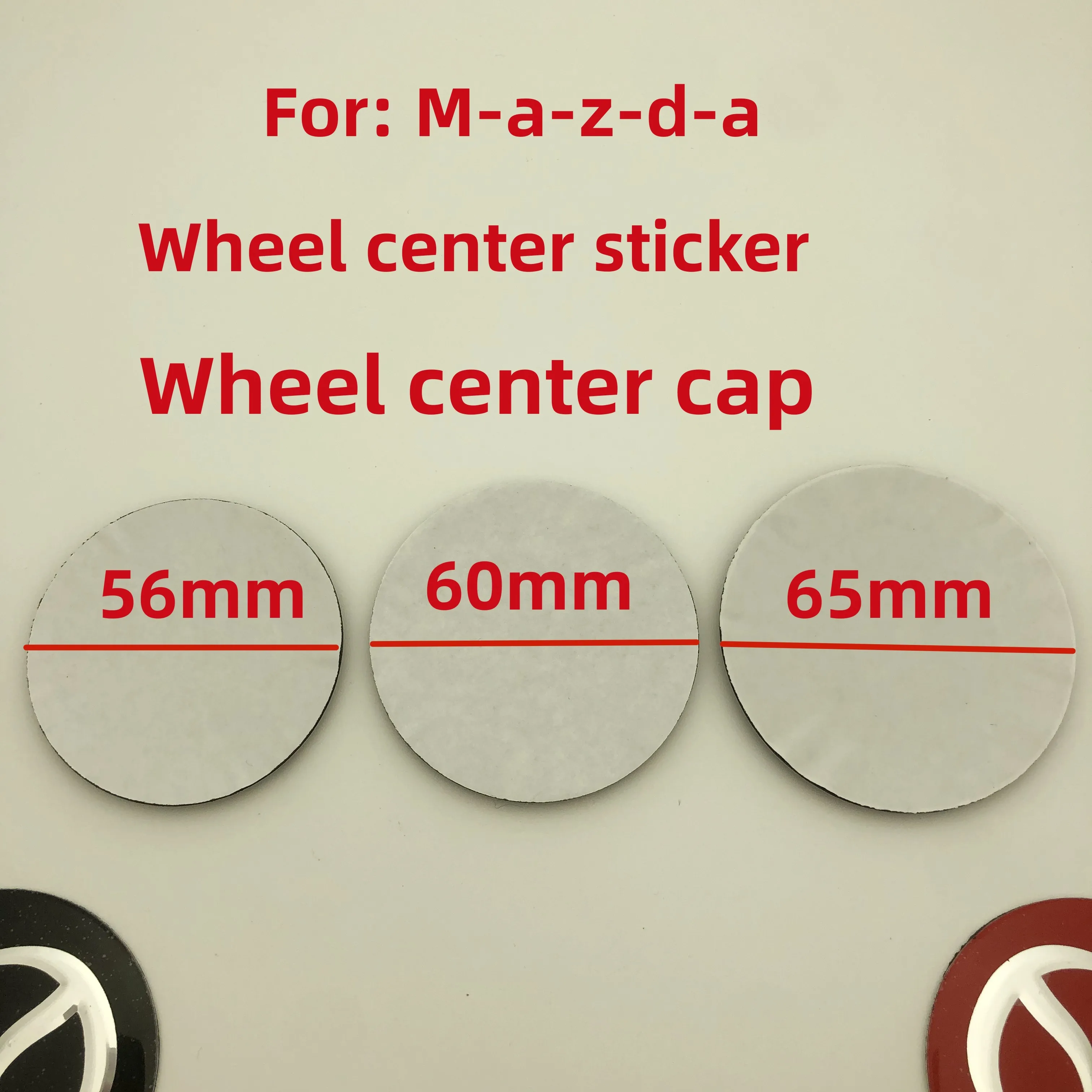 

4Pcs/Lot Fit For M-azda 56mm 60mm 65mm Emblem Wheel Center Cover Logo Hub Cap Resin Badge Car Sticker Styling Accessories