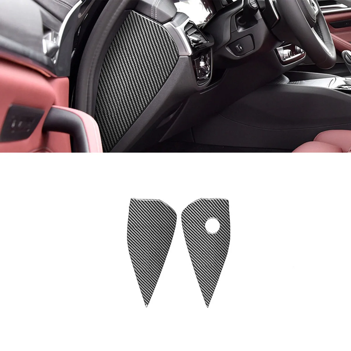 

Carbon Fibre Full Interior Accessories Real Carbon Fibre Stickers For BMW G30 5 Series 2018 2019 2020 2021 Car Door Sticker