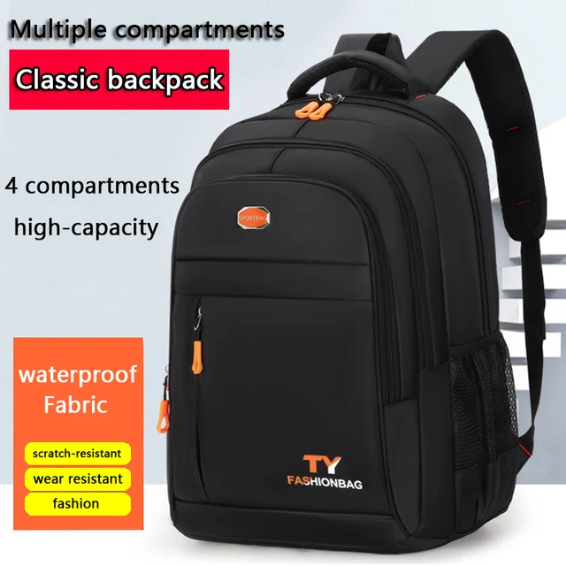 Multi layer zippered backpack, large capacity travel backpack, backpack for men and women, business computer backpack, student b 3