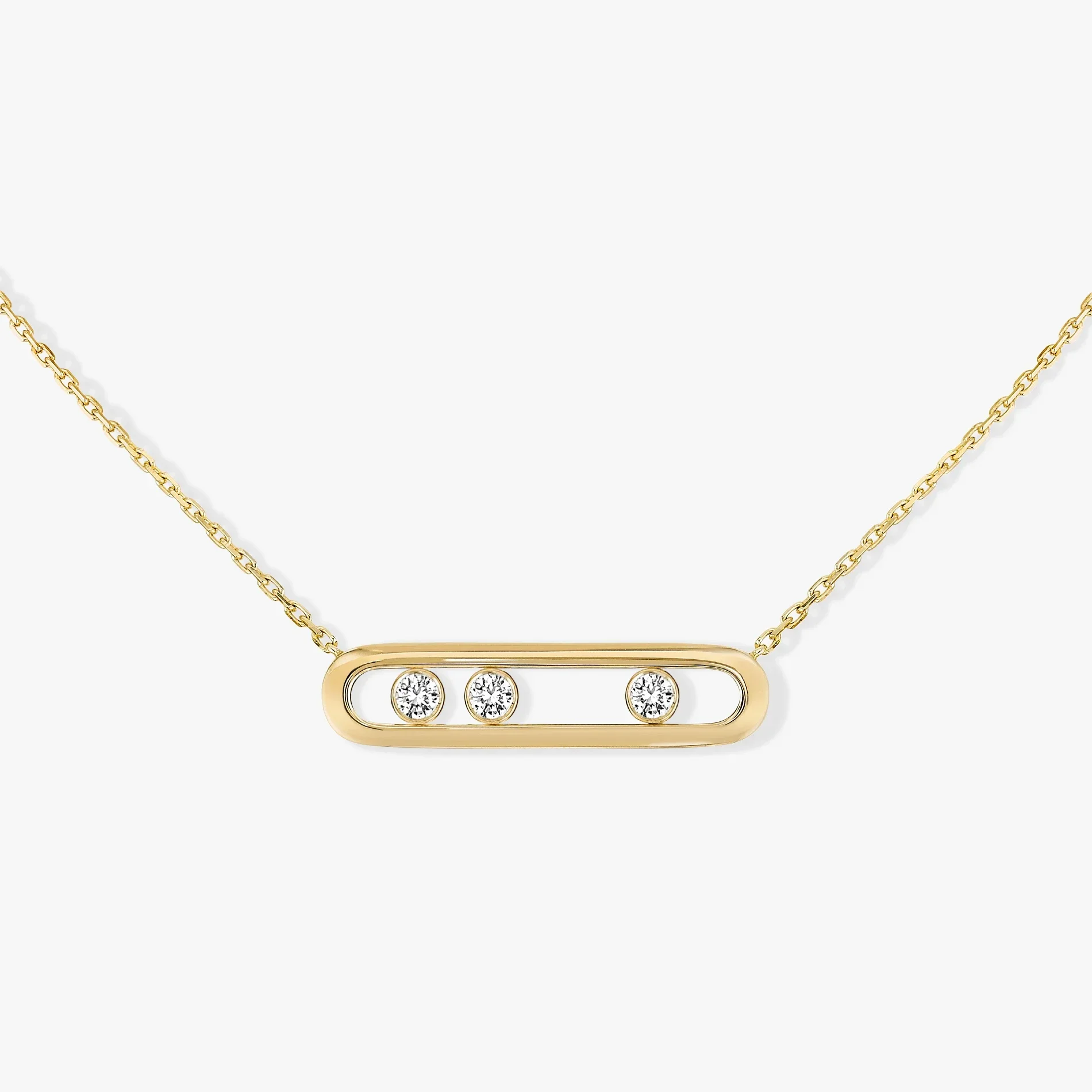 Silver Pendant 925 sterling silver Brillant 3 Move Diamond Pendentif Collier Messica Femmes Bijoux De Luxe Marque Vintage Style Party