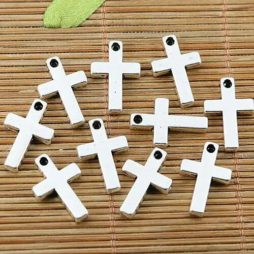 

10pcs tibetan silver color cross shaped charms EF1436