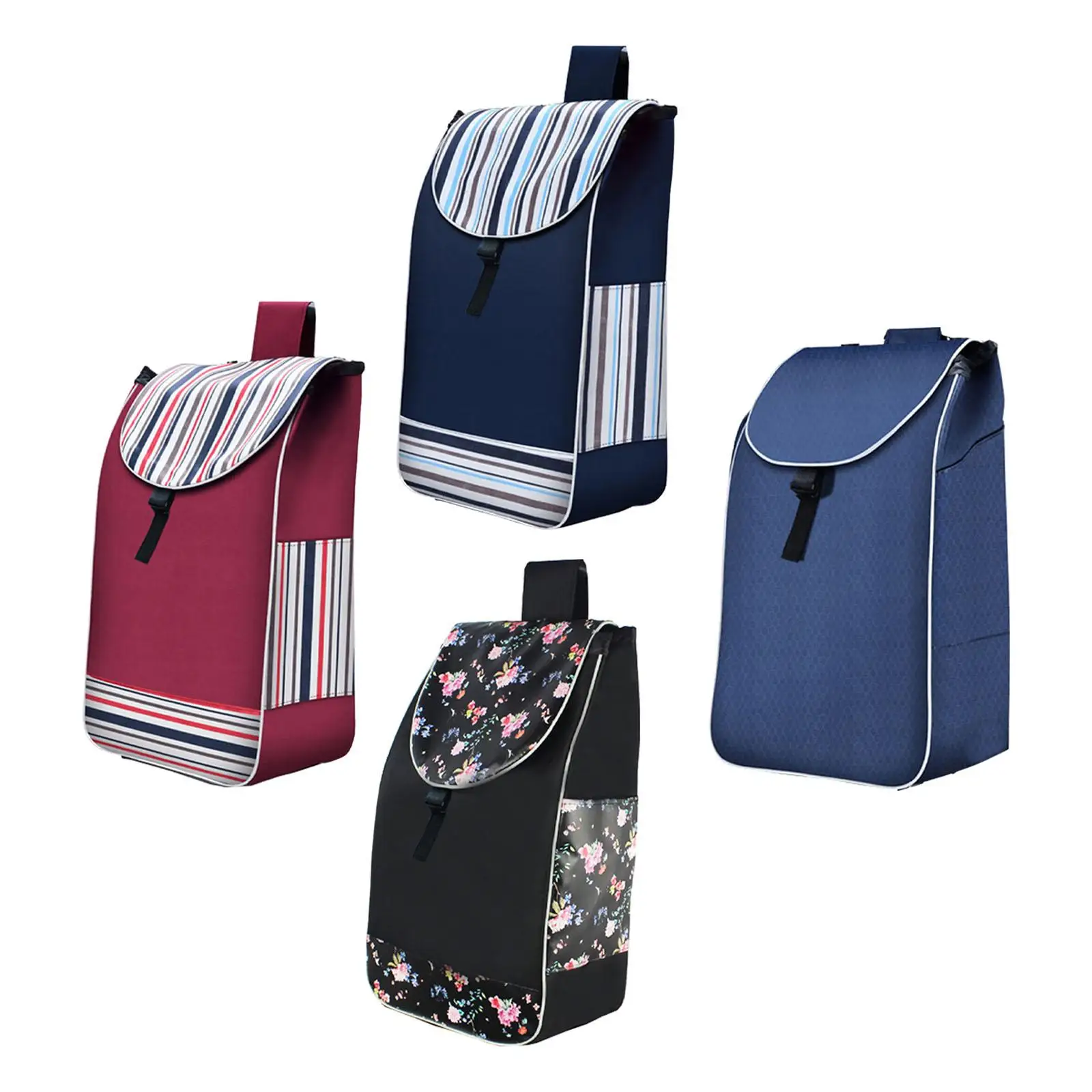 Folding Shopping Cart Replacement Bag Waterproof Trolley Cart Spare Bag for Folding Hand Truck Grocery Office Groceries Camping 2