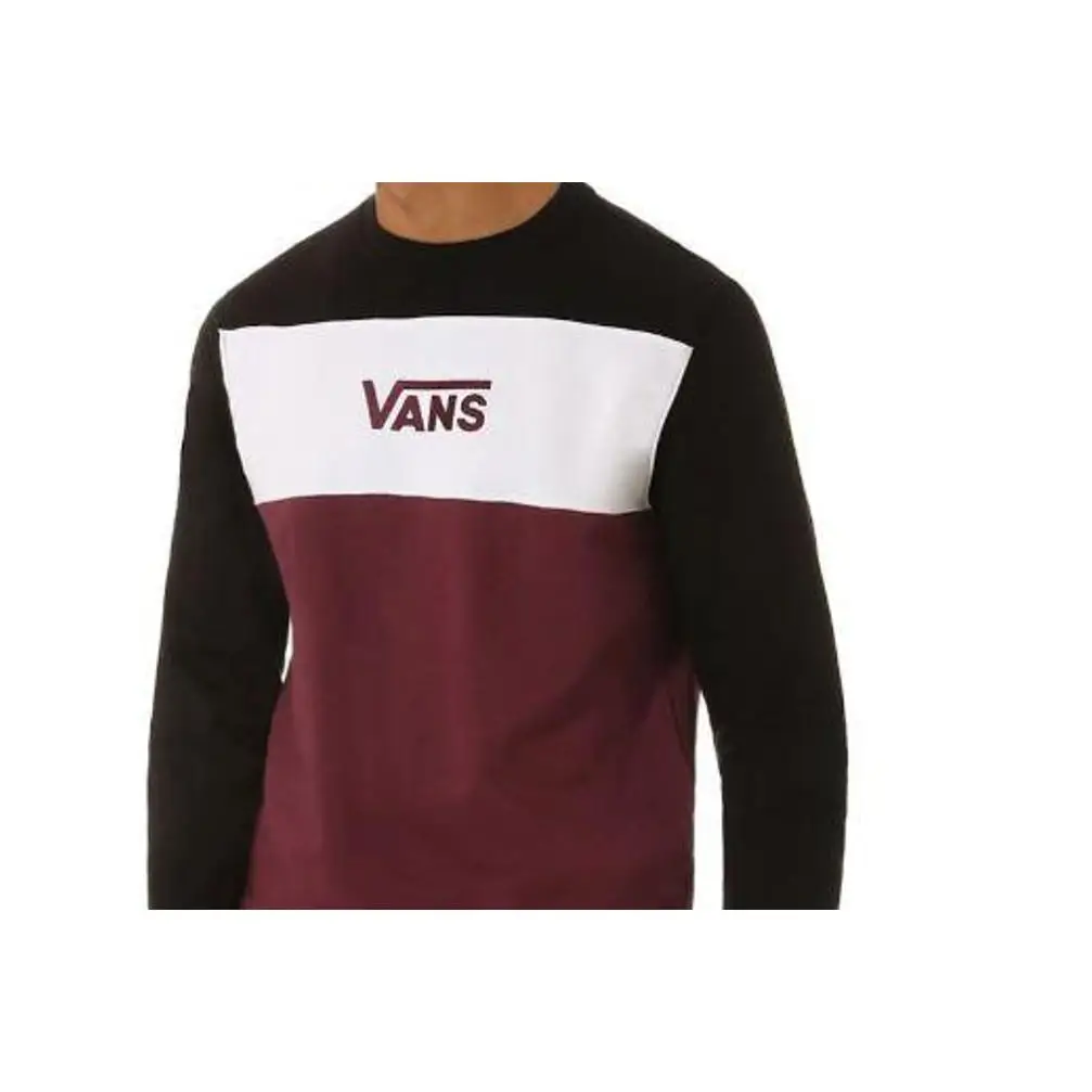 PARA HOMBRE PARTES DE ARRIBA Retro VN0A45AQTQR1. Sudadera con cuello redondo larga y el logotipo de Vans en la parte delantera. Luce un diseno en bloques de colores.|Polo| -