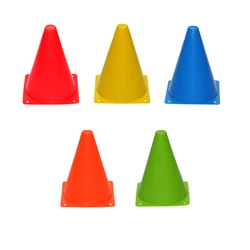 3pieces Durable Traffic Cone For Football Road - Strong Adhesion Easy Installation Highway And Road Safety Traffic Cones