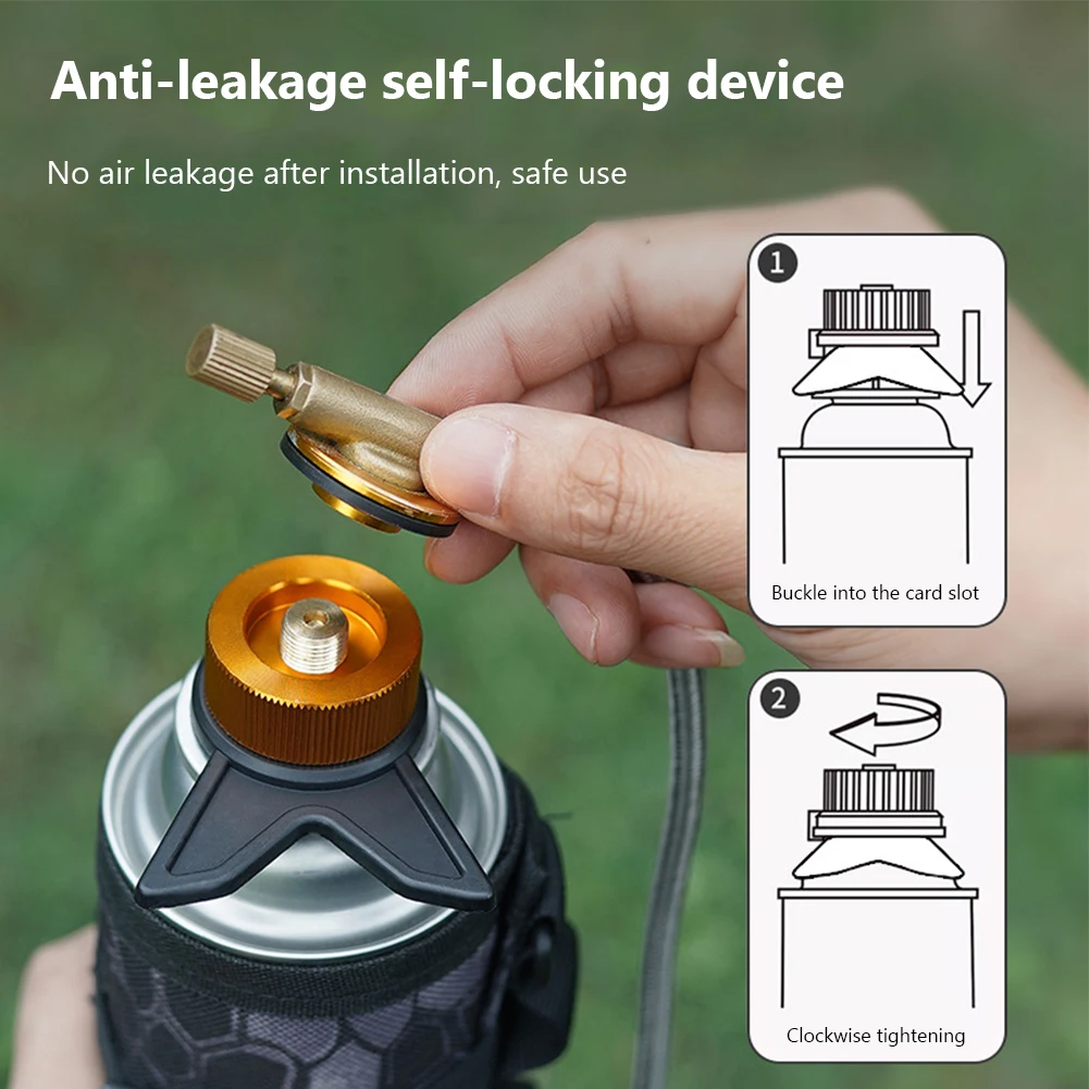 Camping Stove Adapter Outdoor Stove Burners Adaptor Input Screw Type Converter Connector Valve Gas Adapter For Outdoor Camping