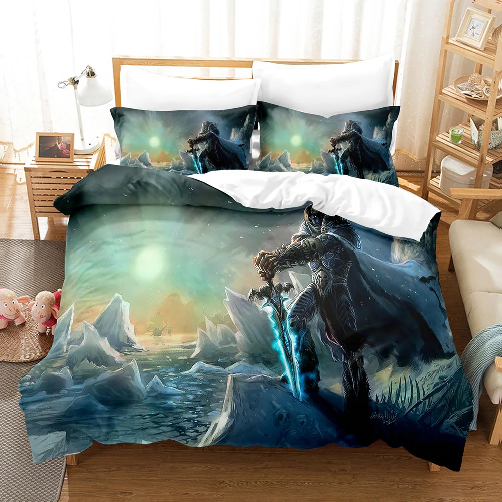 

Warcraft Bedding Set Single Twin Full Queen King Size Game Cartoon Bed Set Aldult Kid Bedroom Duvetcover Sets 3D Print 012