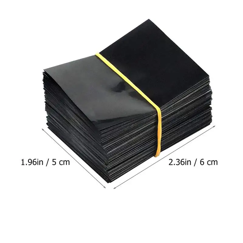 100Pcs Black Shrink Sleeve Oil Bottle Membrane Bottle Sealing Film Heat Shrink Wrap Sealer Packaging Equipment