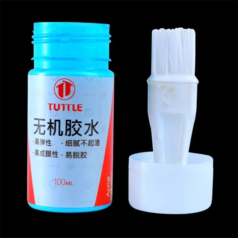 

Huieson Professional Water Base Table Tennis Glue with Lid Brush 100ml Non-organic Gum for Ping Pong Rubber Sheets and Blades