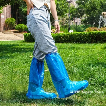 일회용 PE 플라스틱 방수 신발 커버, 농장 보호 신발 커버, 도매 레인 부츠 커버