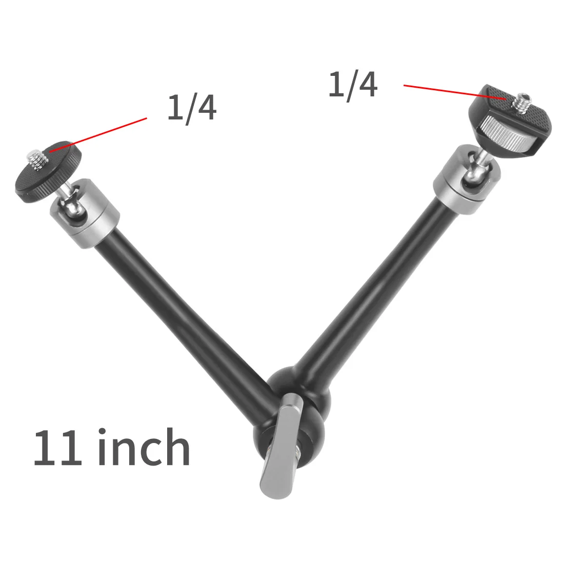 Vielseitige bewegliche Reibungsrosette, magischer Arm, 17,8 cm (11 Zoll, verstellbare Krabbenklauenklemme 1/4 3/8 für SLR-Kamerahalterung, Monitorkäfig-Rig – Detail 30