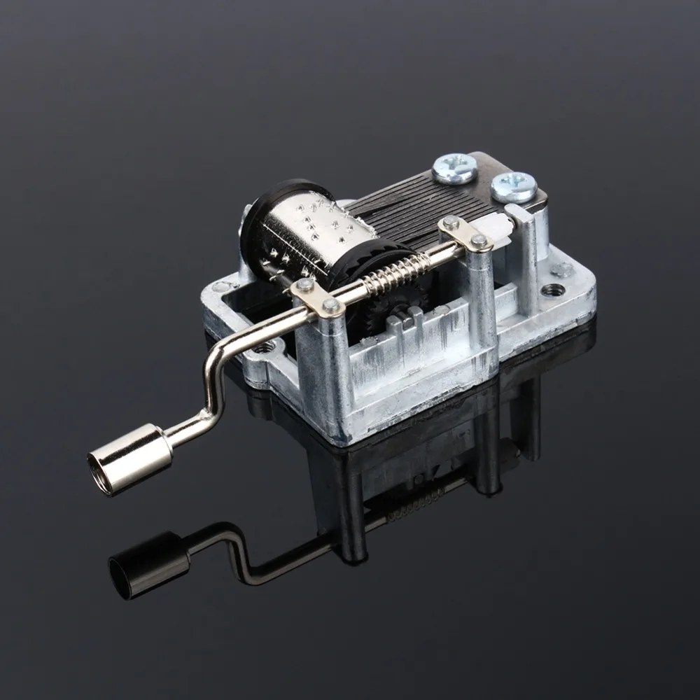Hand Crank Music Box 18 Notes DIY Craft Mechanism Hand Cranked Music Box Musical Movement with Screws for Girls music box,carousel music box