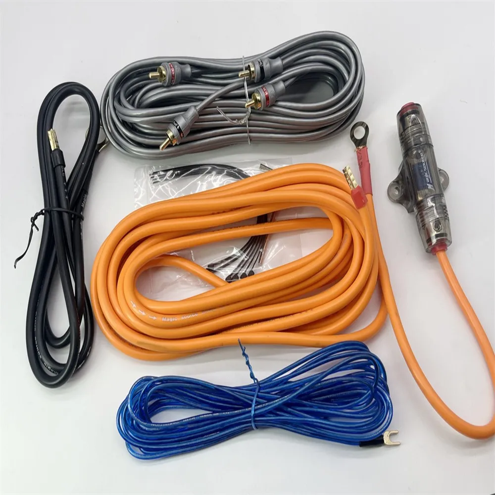 Car Audio Modified Horn Power Amplifier Advanced Pure Copper Sheathed Wire Car High-power Subwoofer Power Cord Audio Cable