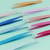 4PCS/Set Makeup Professional Eyelash Tweezers Stainless Steel Eyelash Extension Tweezer Makeup Beauty Clip False Eyelashes Tool 2