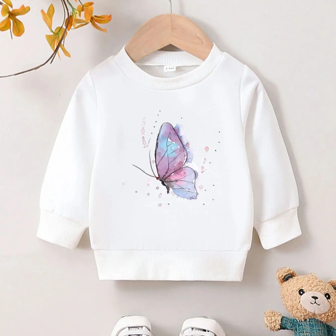 Autumn And Winter Cute Cartoon Casual Printed New Hoodies For Girls Aged